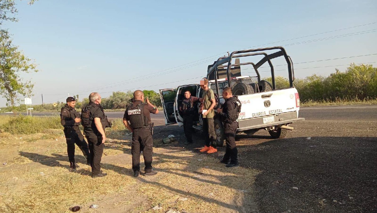 Guardia Estatal localiza a estadounidense en Jiménez. (Cortesía: SSP Tamaulipas)