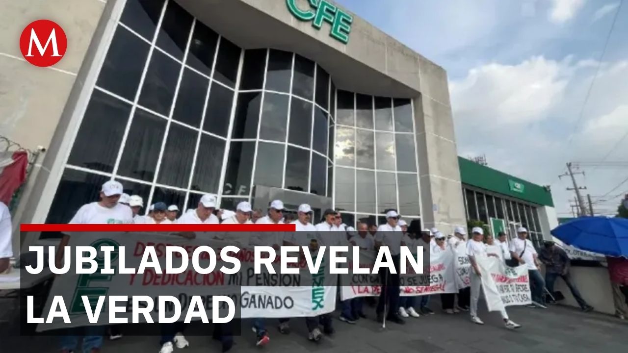 Jubilados de CFE y PEMEX protestan contra tope a pensiones en Cámara de Diputados