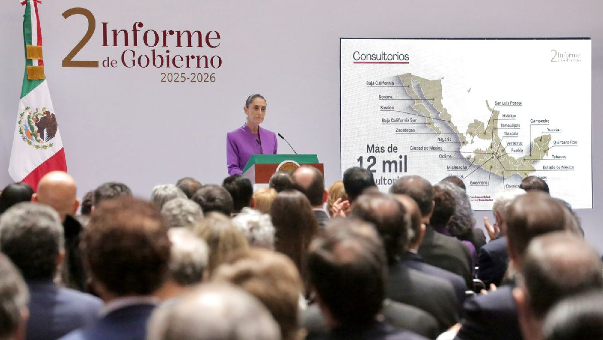 Sheinbaum destaca el Sistema Universal de Salud entre los logros de sus primero dos años. | Foto: Ariel Ojeda