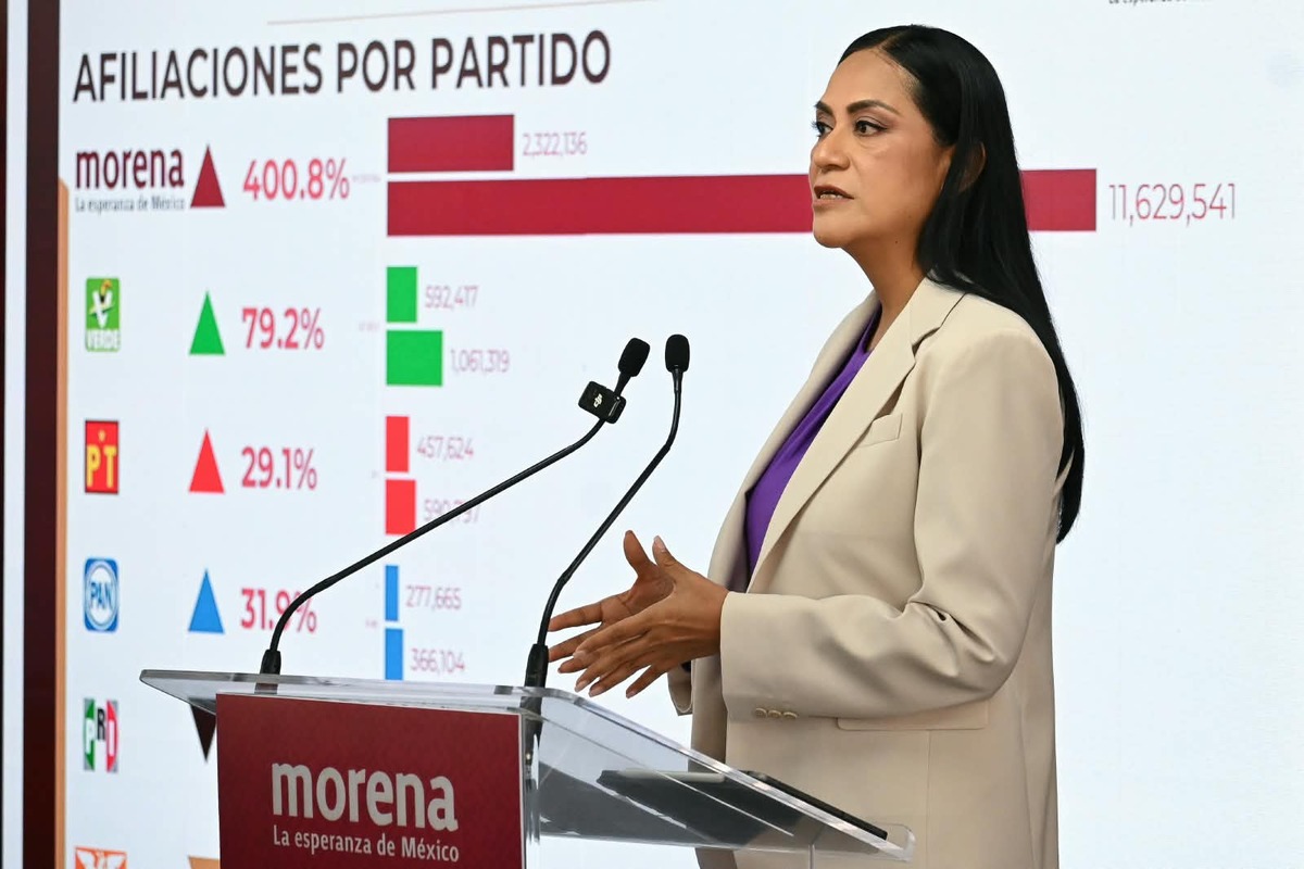 Ariadna Montiel, presidenta nacional de Morena. | Foto: Daniel Augusto