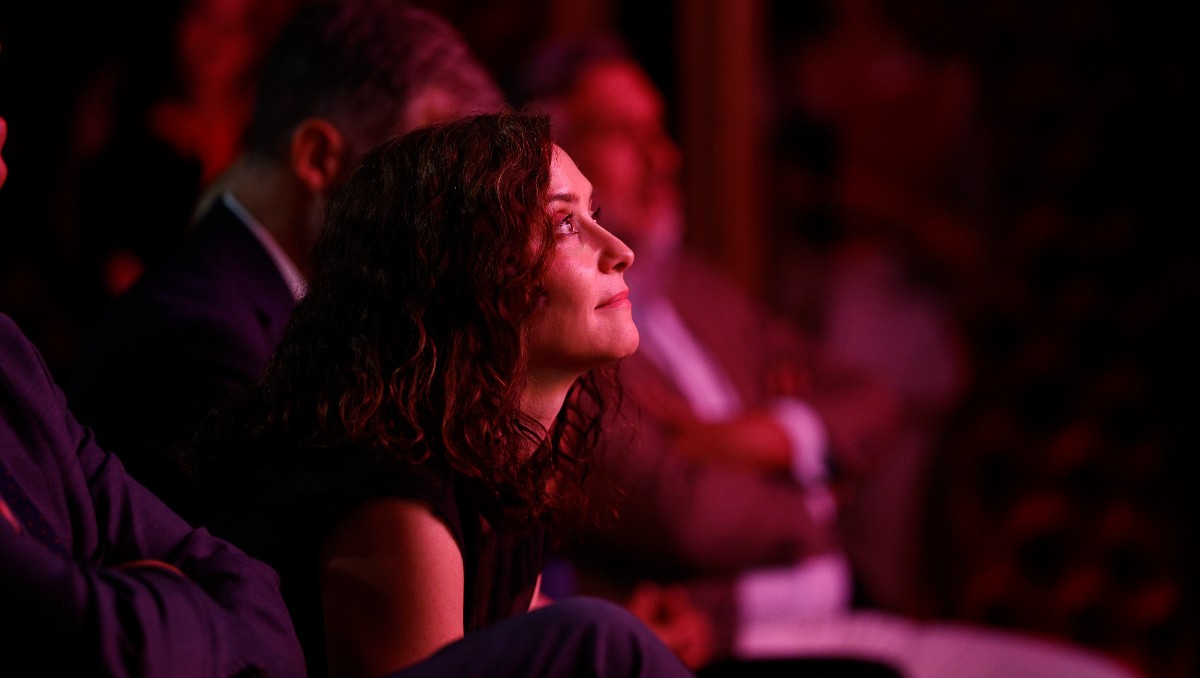 La presidenta de la Comunidad de Madrid, Isabel Díaz Ayuso, durante la presentación de la nueva campaña turística internacional de la capital. | EFE