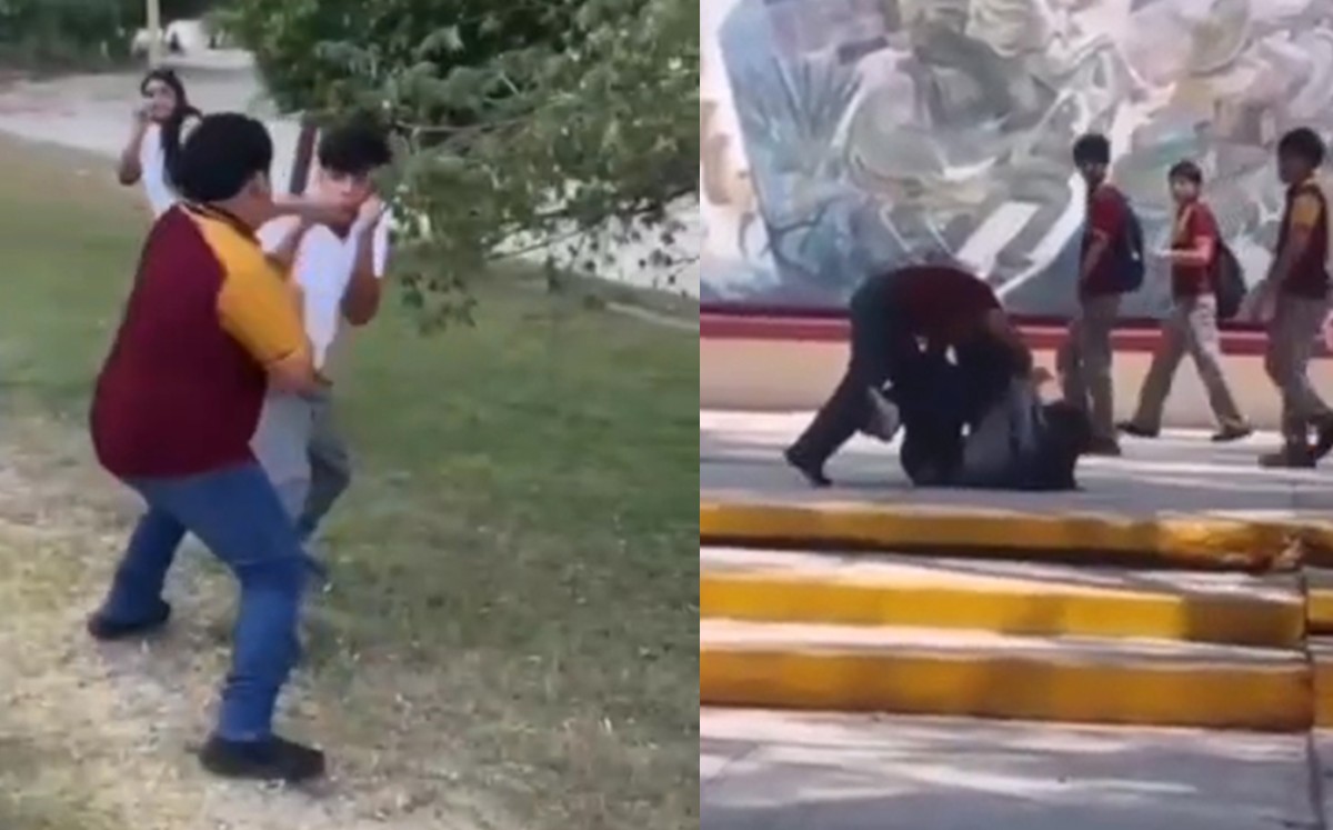 Peleas en preparatoria de Altamira. | Jesús Alberto