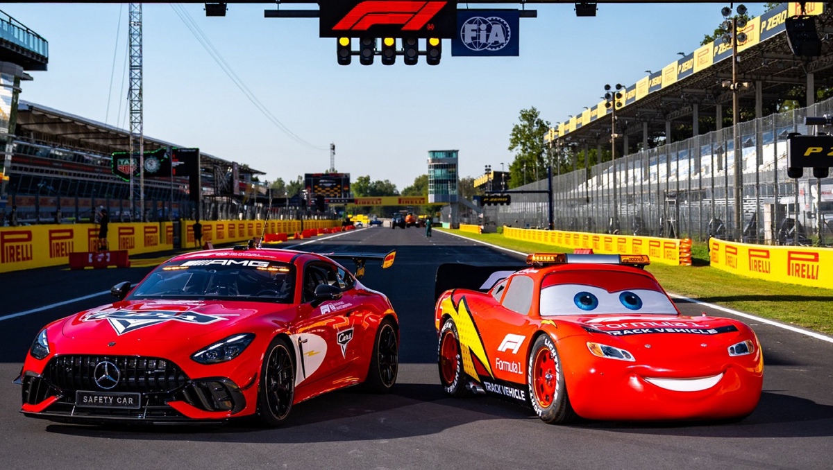 Rayo McQueen protagonizará el Gran Premio de Italia 2026 (X @F1)