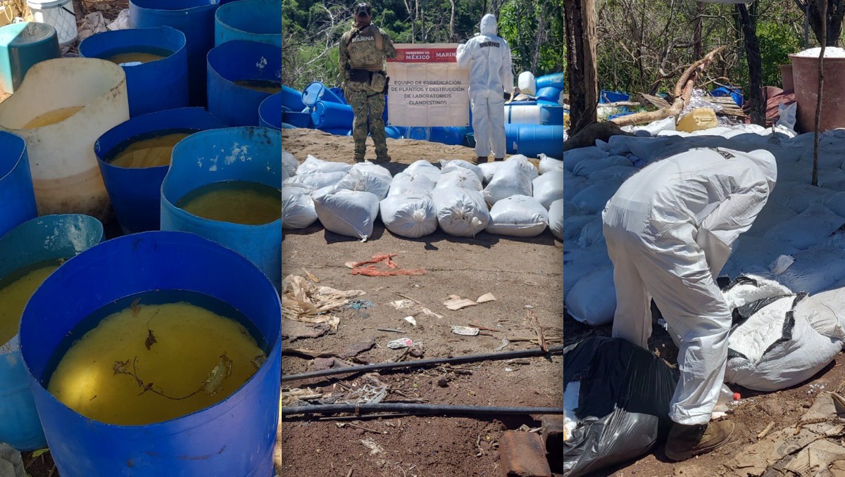 Autoridades aseguran más de 16 toneladas de metanfetamina y desmantelan narcolaboratorio | Fotos: X. OHarfuch