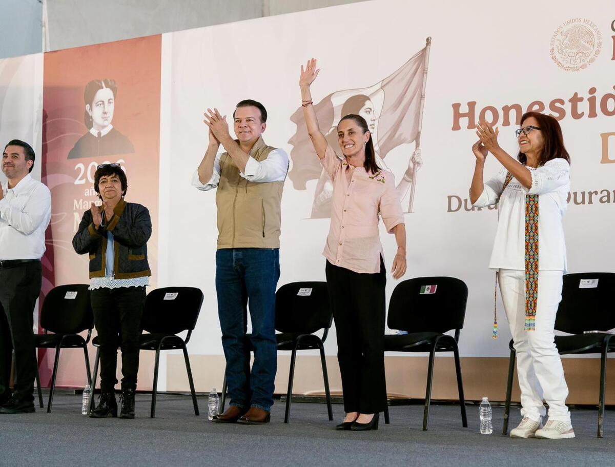 Claudia Sheinbaum destaca apoyos a 670 mil duranguenses en informe. (Gobierno de Durango)