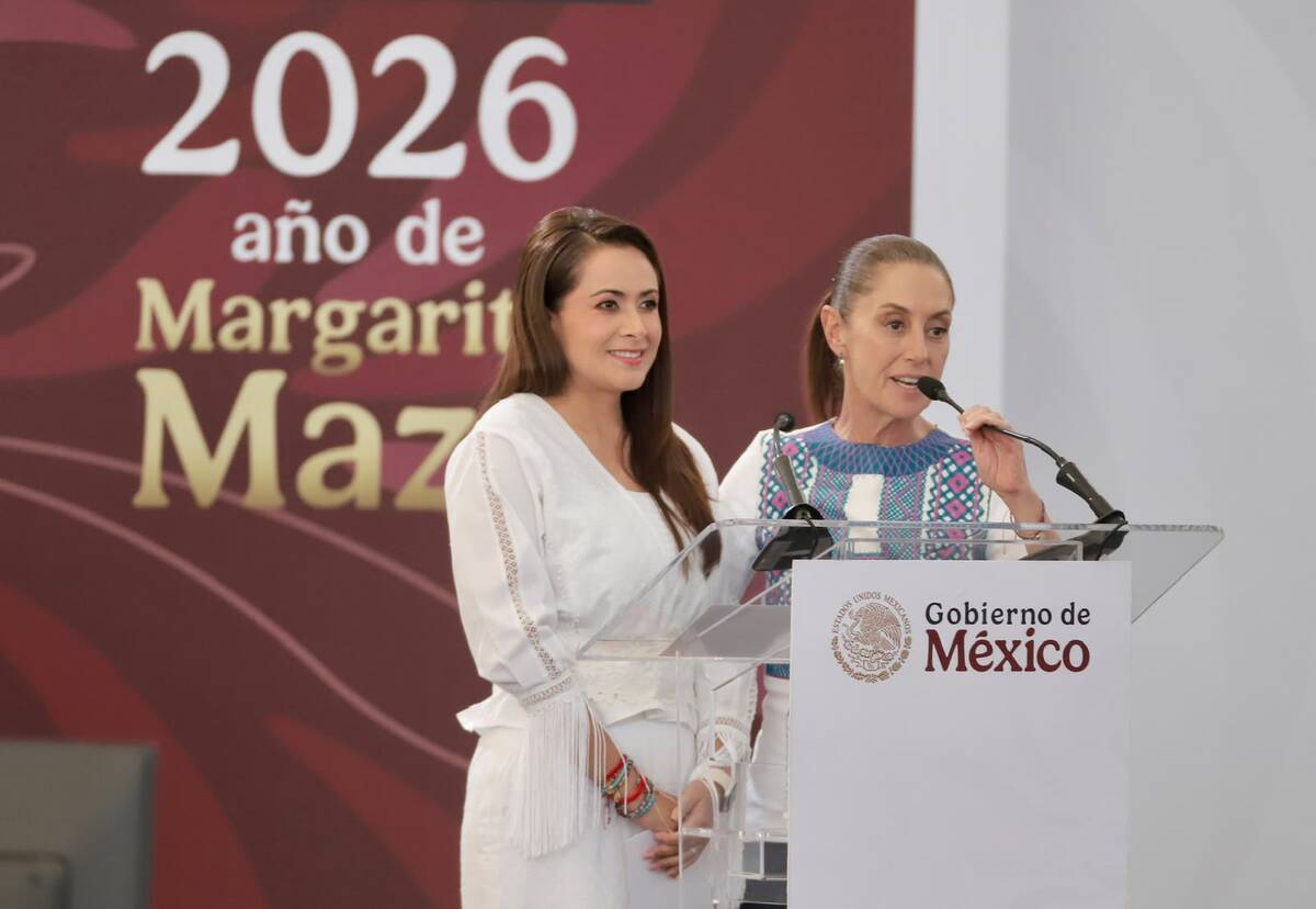 La Presidenta pidió respeto a los hidrocálidos para la gobernadora Tere Jiménez. | Foto: Ariel Ojeda