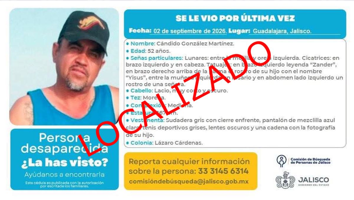 Cándido fue localizado tras buscar a su hijo (Cortesía)