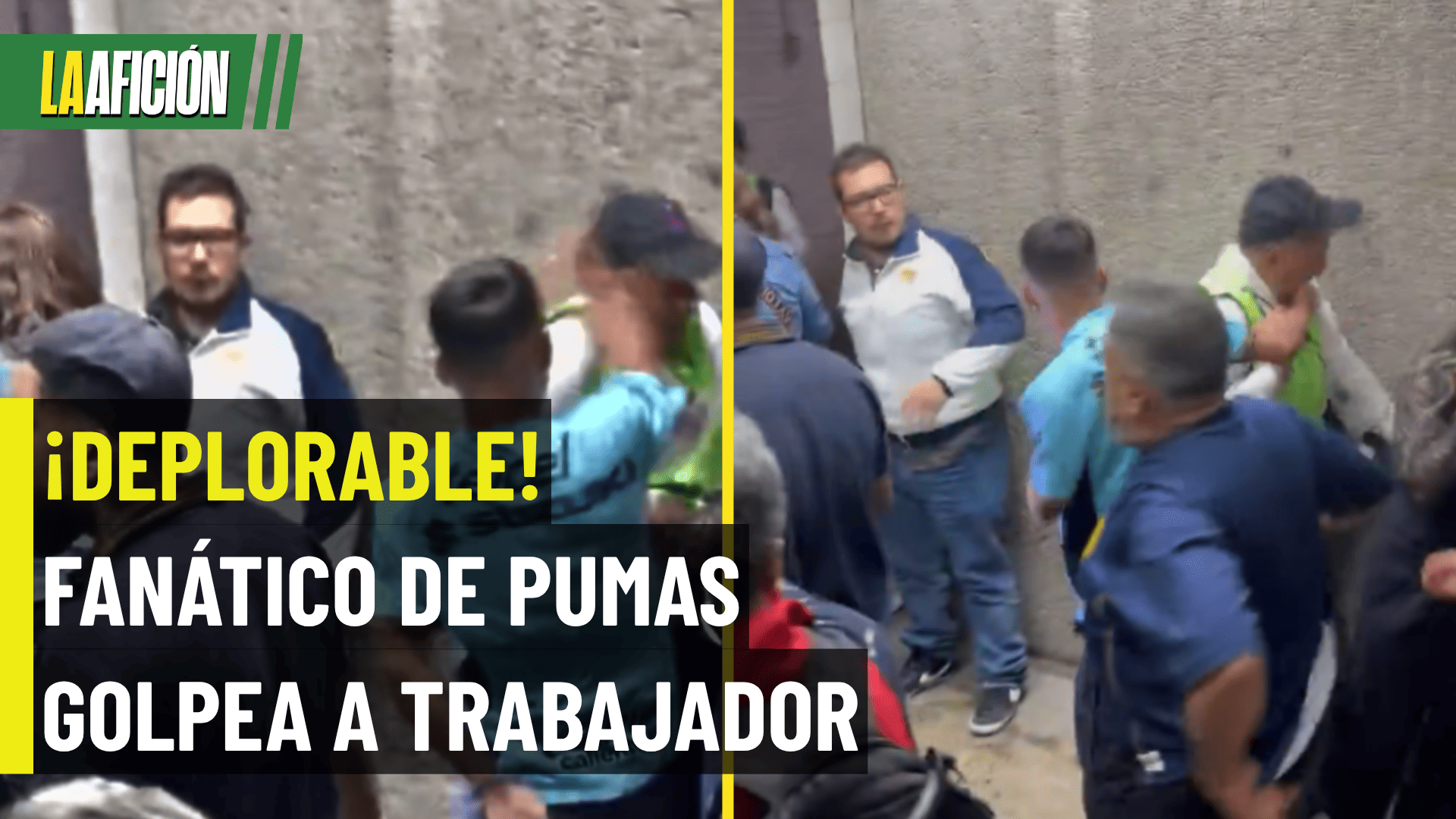 ¡VERGÜENZA EN LIGA MX FEMENIL! ¡Aficionado de Pumas agrede a trabajador!