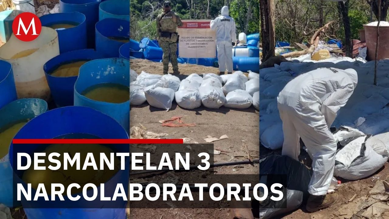 Golpe a la producción de metanfetamina: desmantelan 3 laboratorios en Guerrero