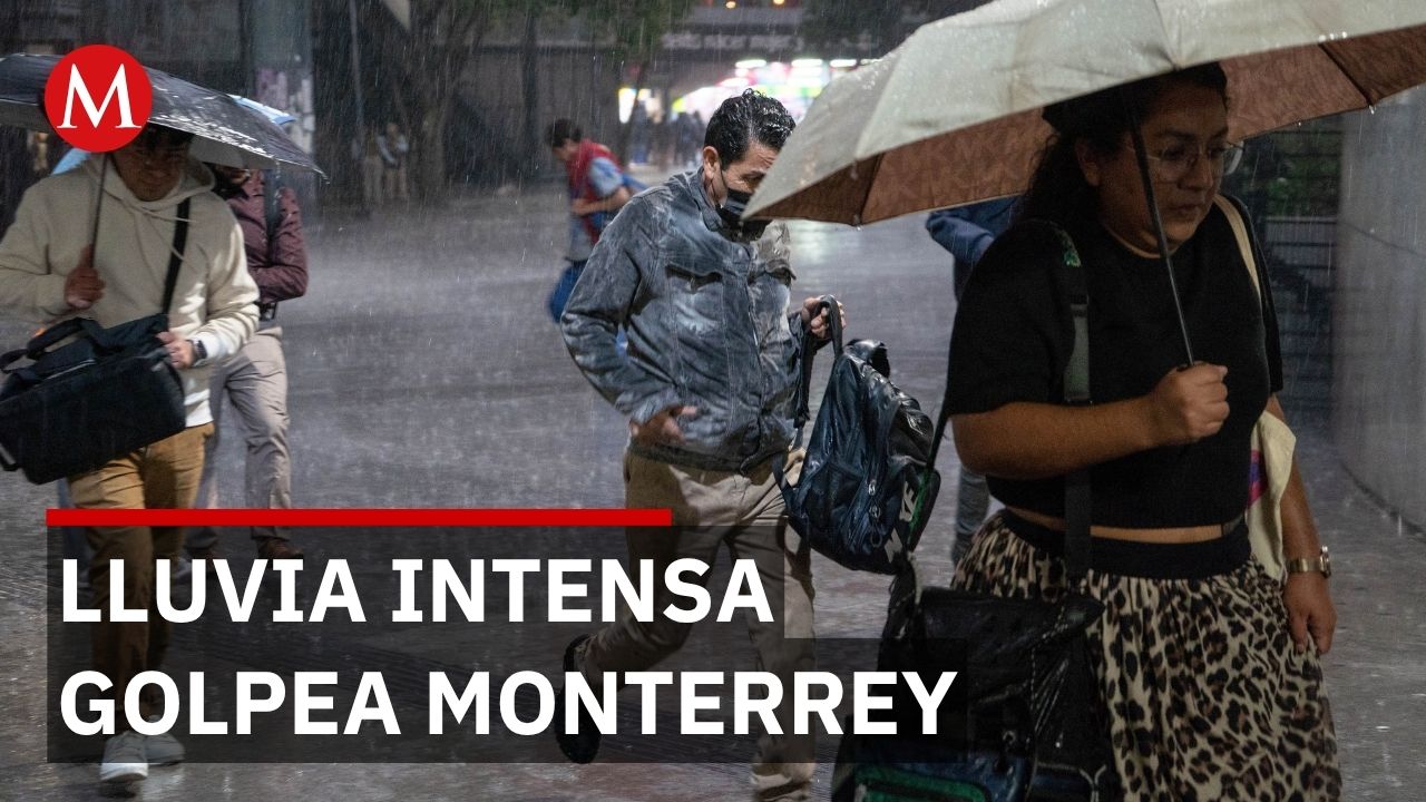 Monterrey registra inundaciones, árboles caídos y cortes de luz por lluvia