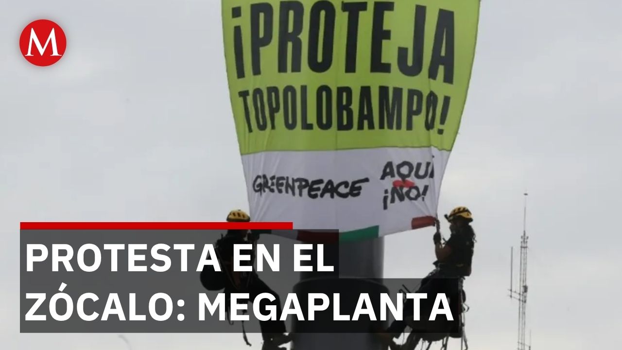 Activistas de Greenpeace contra megaplanta de amoníaco en Sinaloa