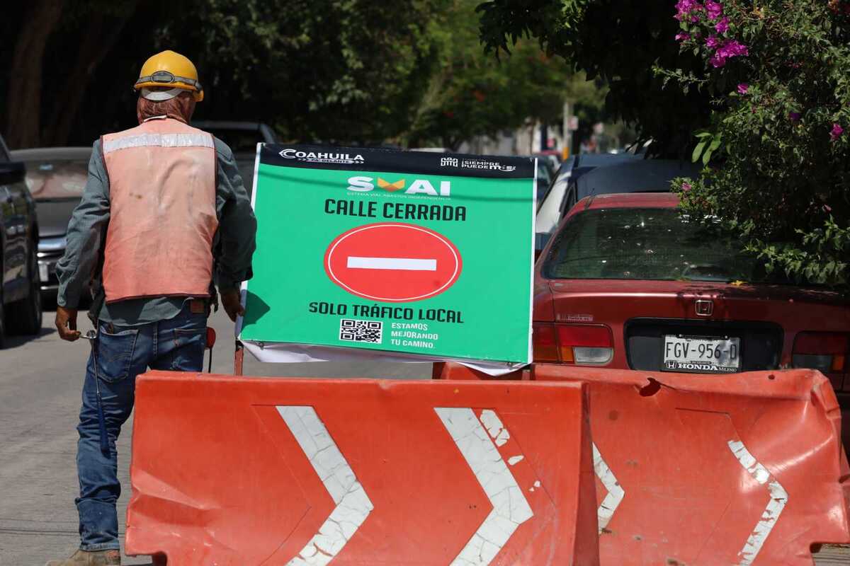 Cambian circulación por obras en Abastos-Independencia en Torreón.| Verónica Rivera.