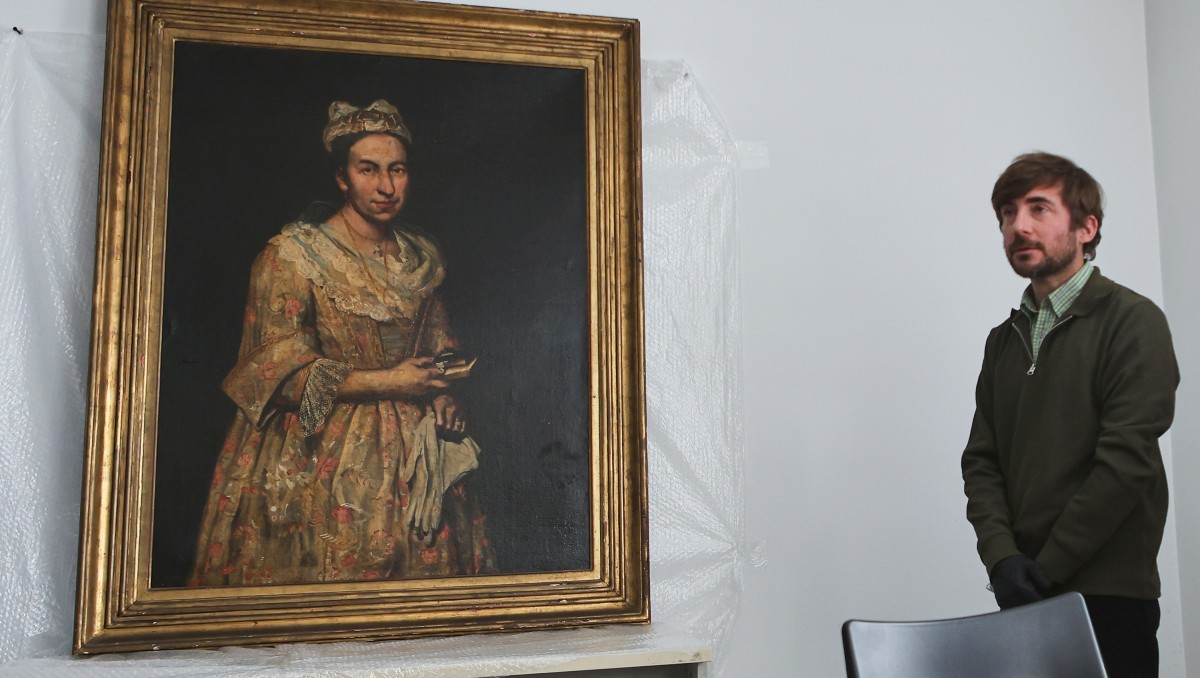 El cuadro del siglo XVIII "Retrato de una dama", presuntamente robado por un oficial nazi durante la Segunda Guerra Mundial. | AP