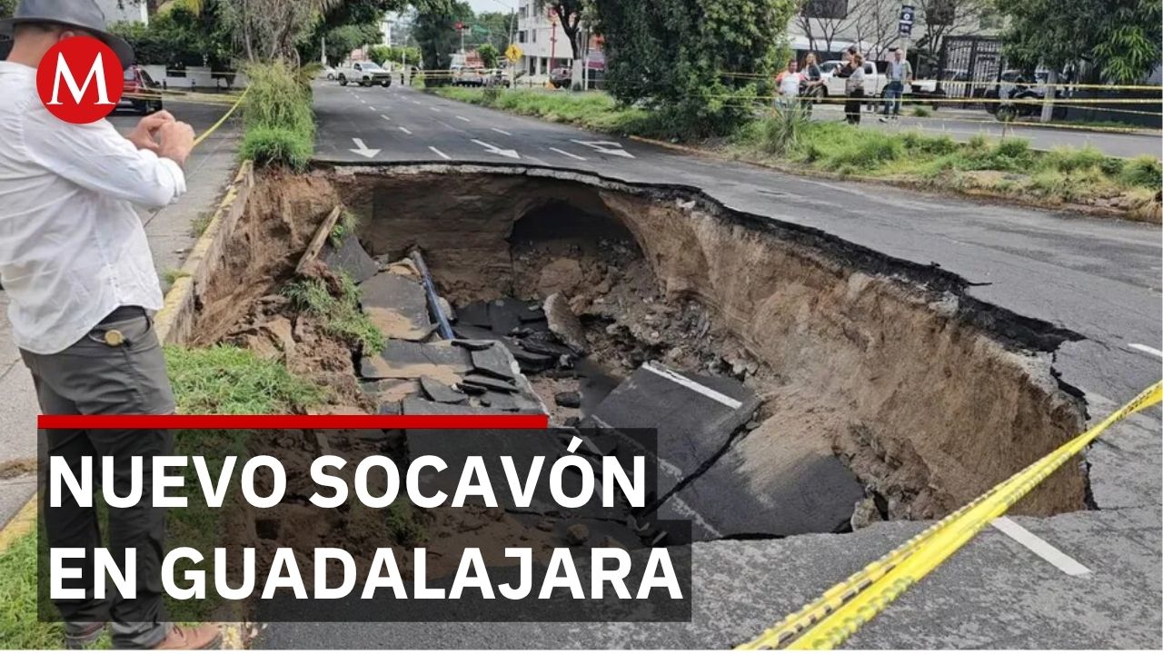 Fallas estructurales en colector sanitario de Guadalajara generan socavones recurrentes