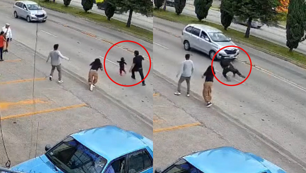 Hombre salva a niña y evita que fuera atropellada en Puebla | Especial