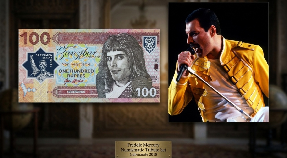 Billete conmemorativo de Freddie Mercury, edición 2018: características