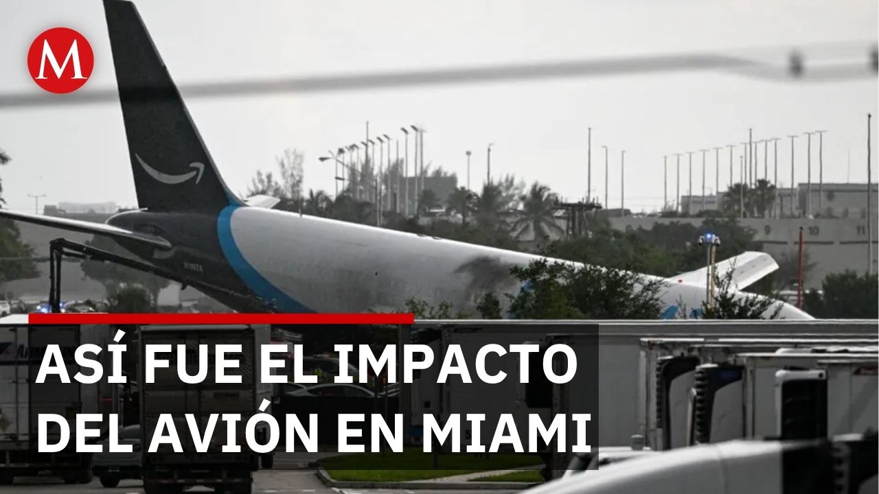 Avión impacta camioneta con siete trabajadores en pista de aeropuerto de Miami