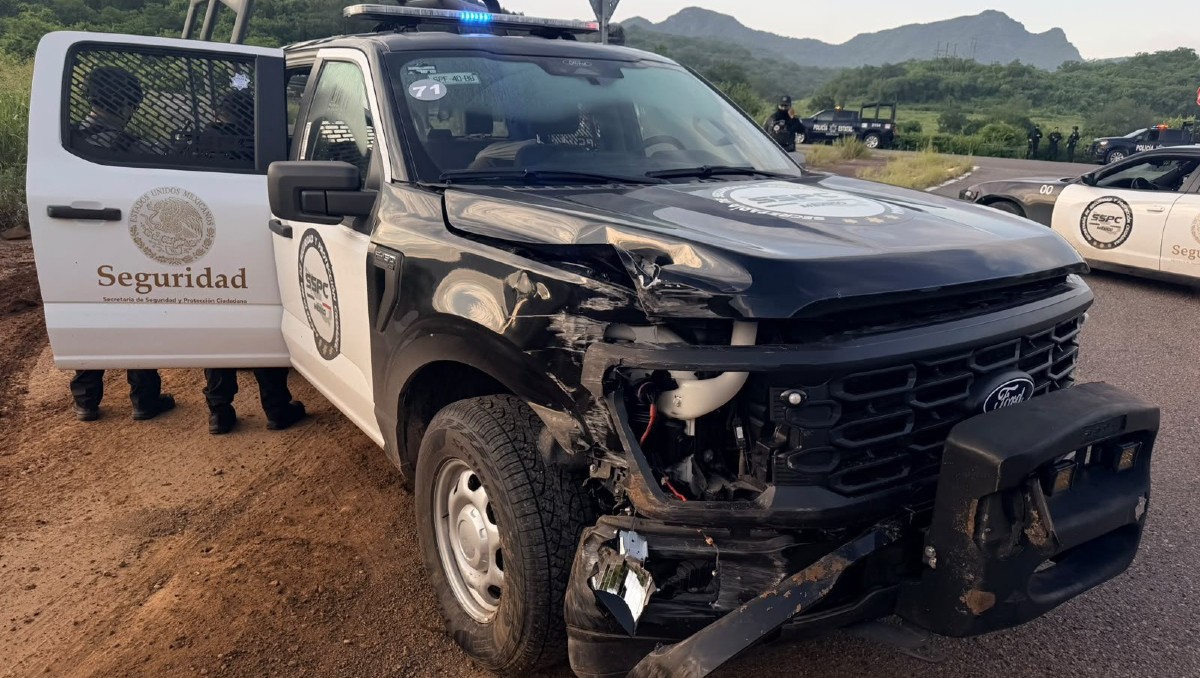 Elementos de la SSPC fueron atacados en una carretera de Culiacán, Sinaloa. | Foto: Especial