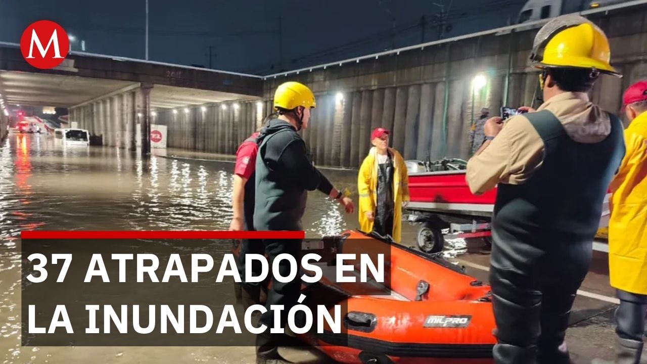 37 trabajadores quedaron atrapados en agua tras intento de cruzar inundación en Jalisco