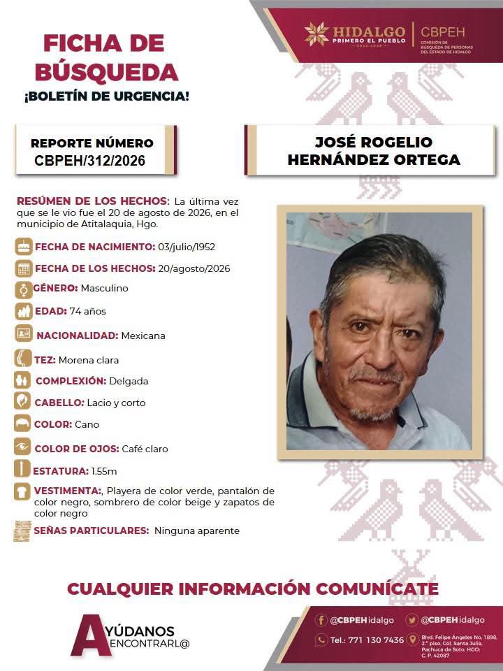 A 20 días de la ausencia de José Rogelio, intensifican su búsqueda. (Cortesía)