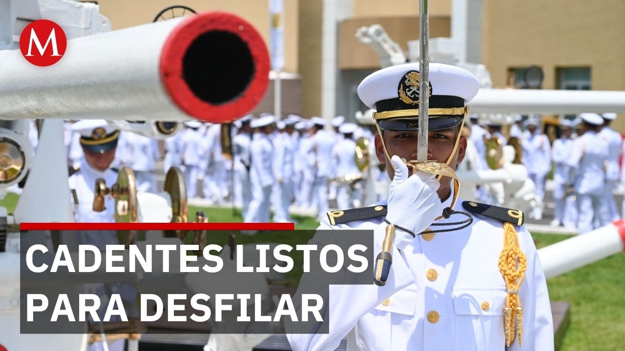 Más de 600 cadetes de la Heroica Escuela Naval se preparan para el desfile del 16 de septiembre