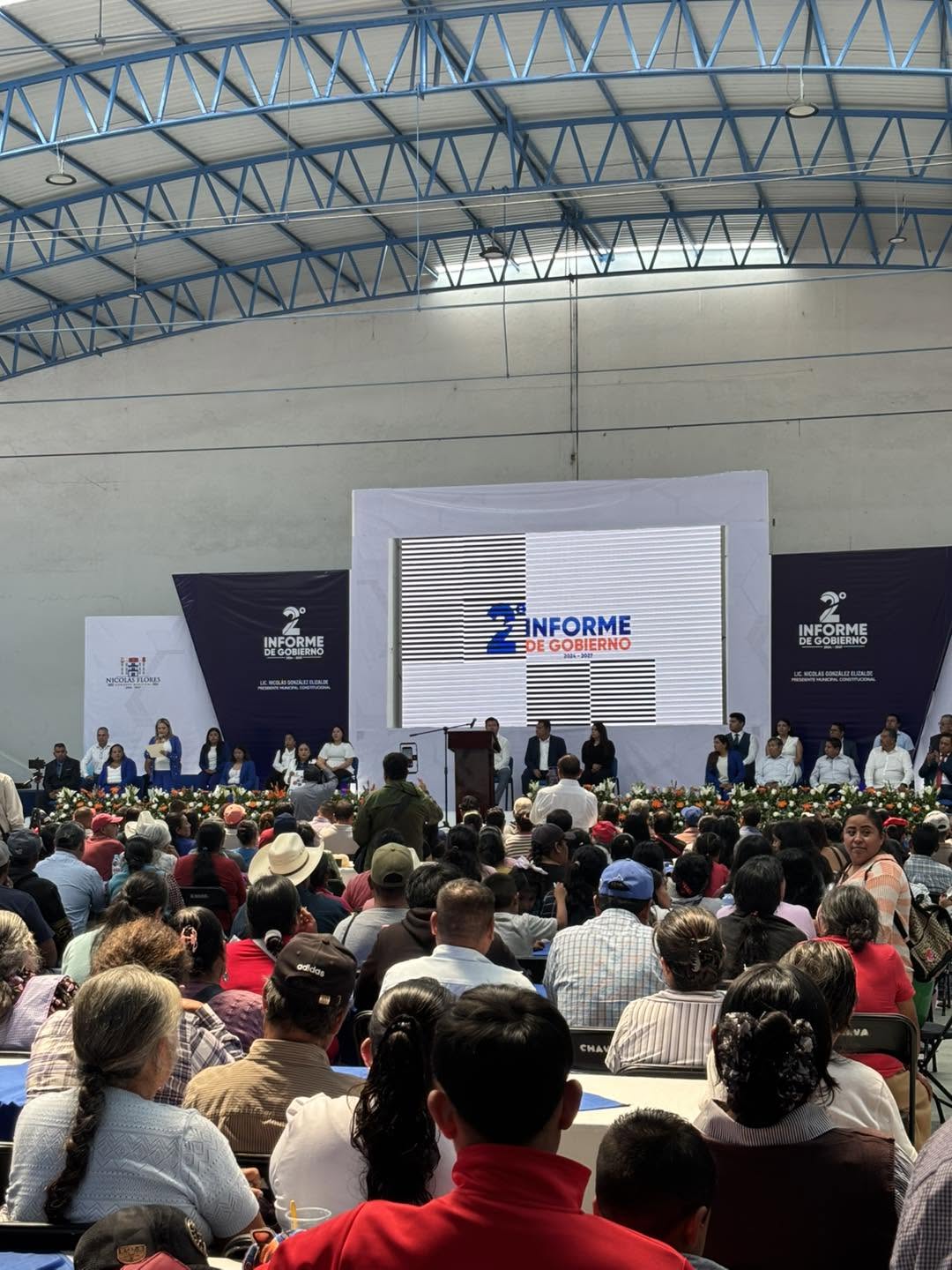 El alcalde panista Nicolás González Elizalde generó polémica en su segundo informe. (Redes Sociales)