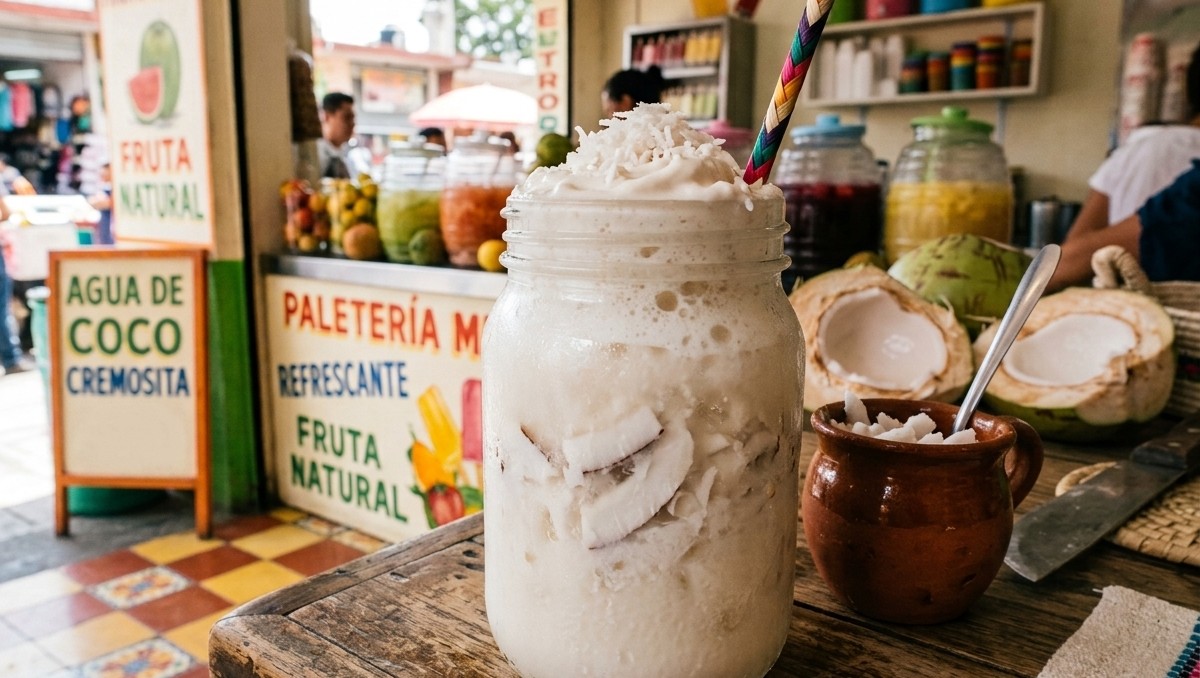¿Con qué se hace el agua de coco al estilo de paleterías? | IA