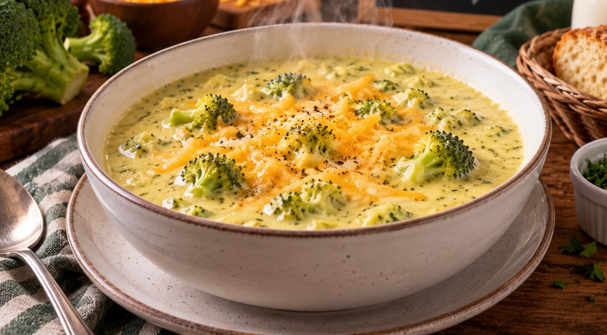 Crema de brócoli con queso: ingredientes. | IA