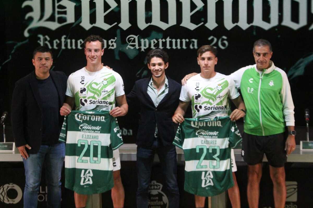 Santos presenta a sus nuevos refuerzos para el Apertura 2026. | Foto: Roberto Amaya
