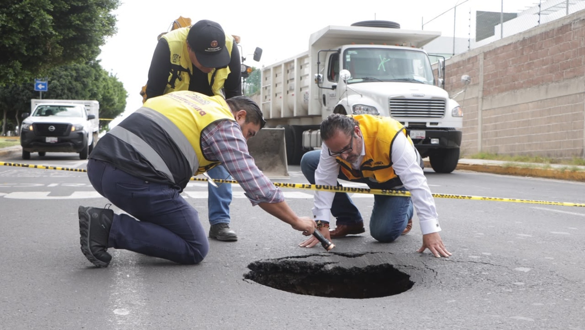 Socavón obliga a cierre parcial y temporal de Cúmulo de Virgo, Puebla | Gobierno de Puebla