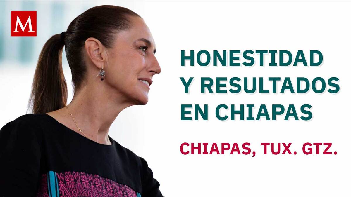 Sheinbaum preside el recorrido de Honestidad y Resultados en Chiapas