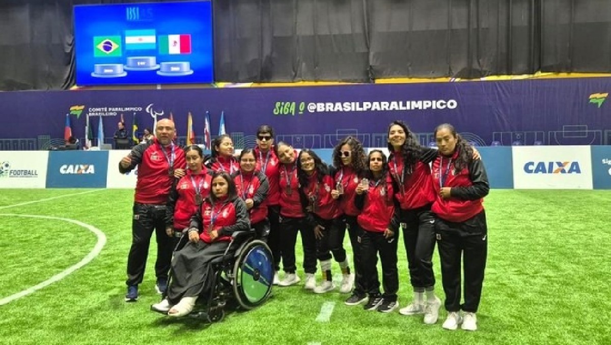 Histórico bronce para selección femenil de futbol para ciegos (Cortesía Conade)