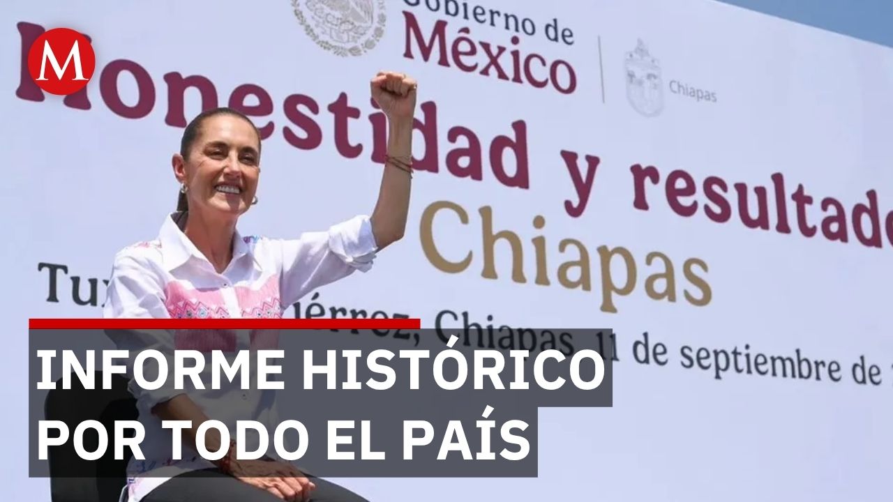 Presidenta Sheinbaum lleva rendición de cuentas a 32 estados en gira histórica