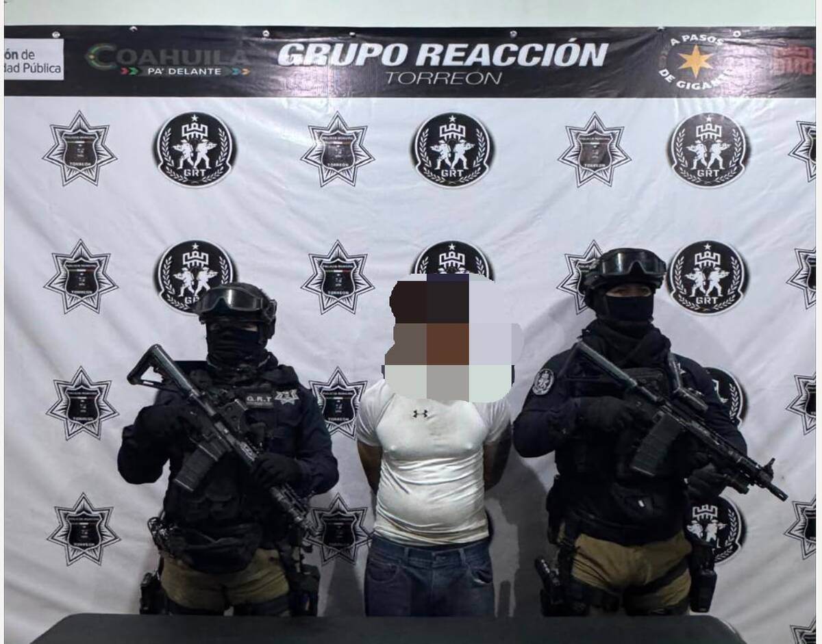 Marco "N" fue detectado a través de las cámaras. | Foto: Cortesía DSPM Torreón