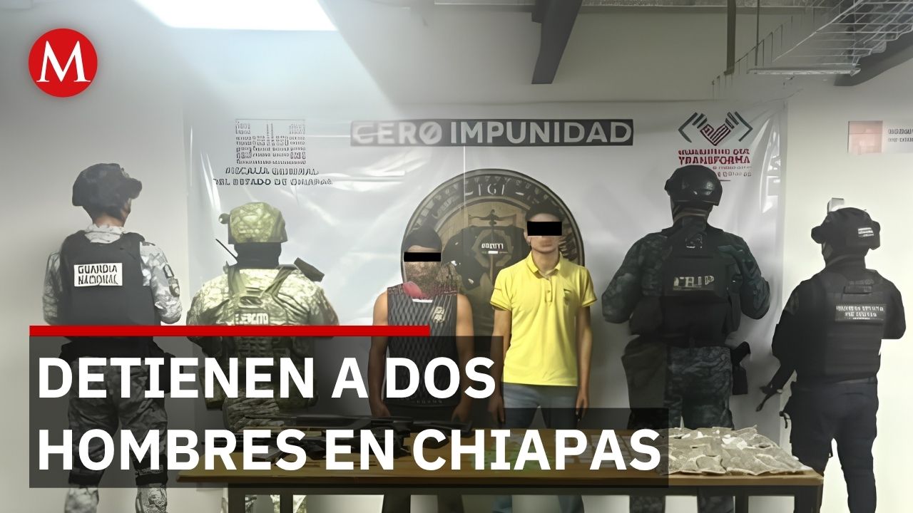 Detienen a presuntos integrantes del cartel en Chiapas con cristal y armas