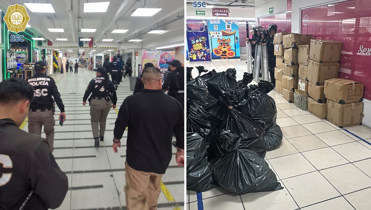 Elementos de la SSC decomisaron cerca de siete mil artículos de índole sexual en la colonia Centro. | Foto: SSC