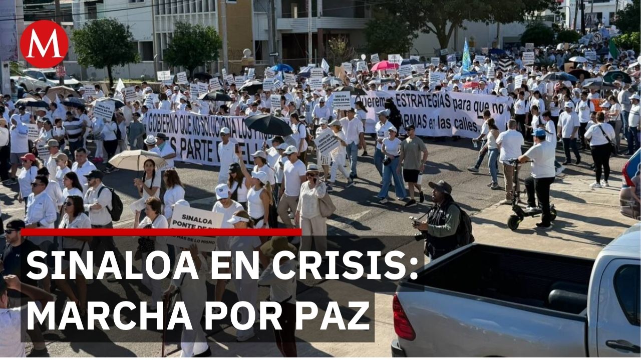 Miles de personas marchan en Culiacán pidiendo paz y justicia por desaparecidos