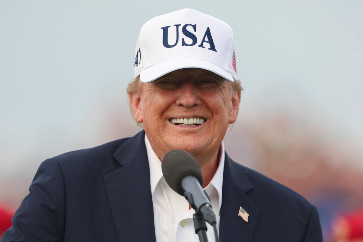 El presidente de Estados Unidos, Donald Trump, habla en el torneo Amgen Irish Open 2026. | Reuters
