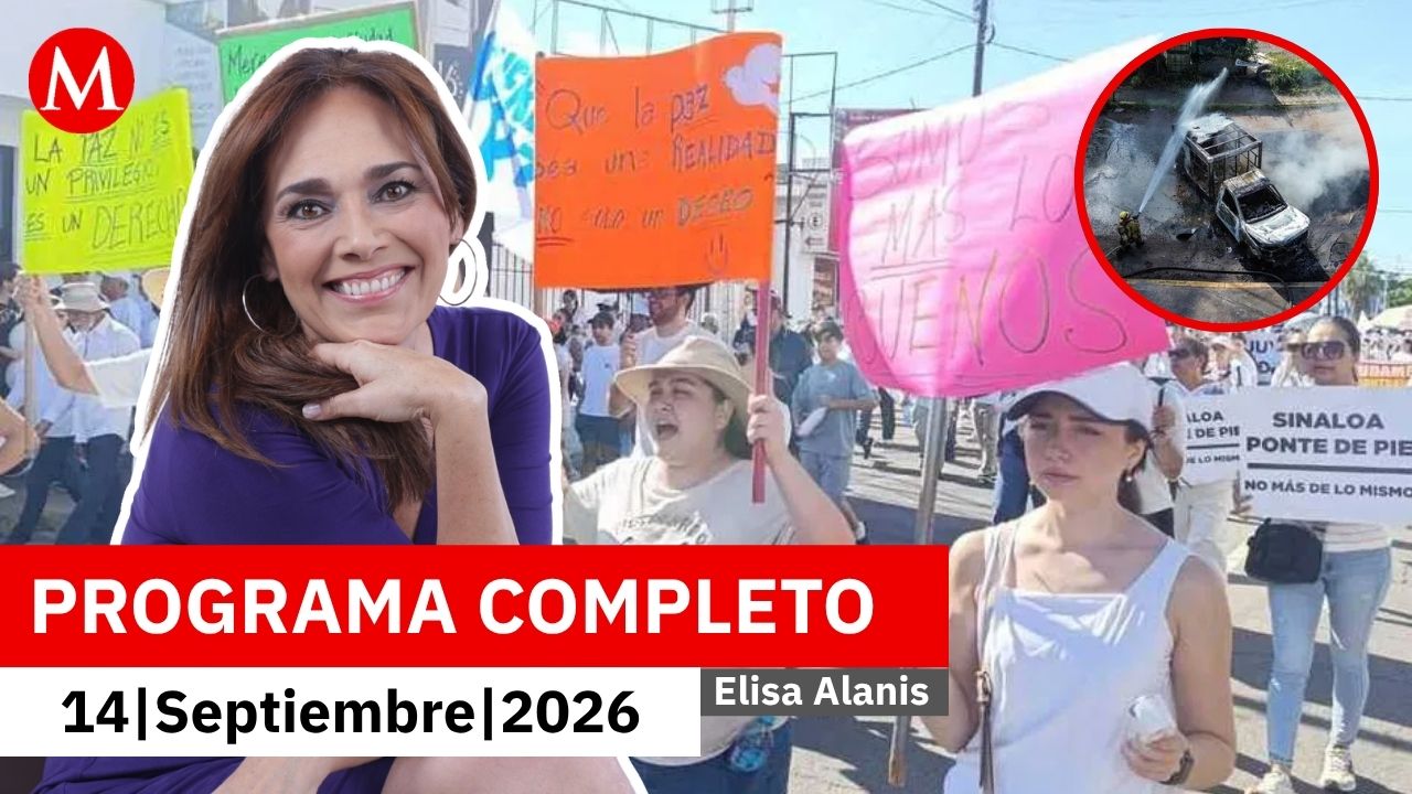 Realizan marcha de paz en Sinaloa tras 2 años de conflicto | Elisa Alanís, 14 de septiembre de 2026