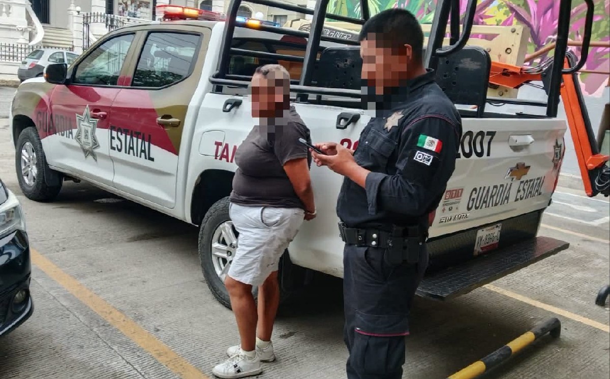 Carmen "N" fue acusada de presunto robo en Tampico. | Facebook: Vocería de Seguridad Tamaulipas