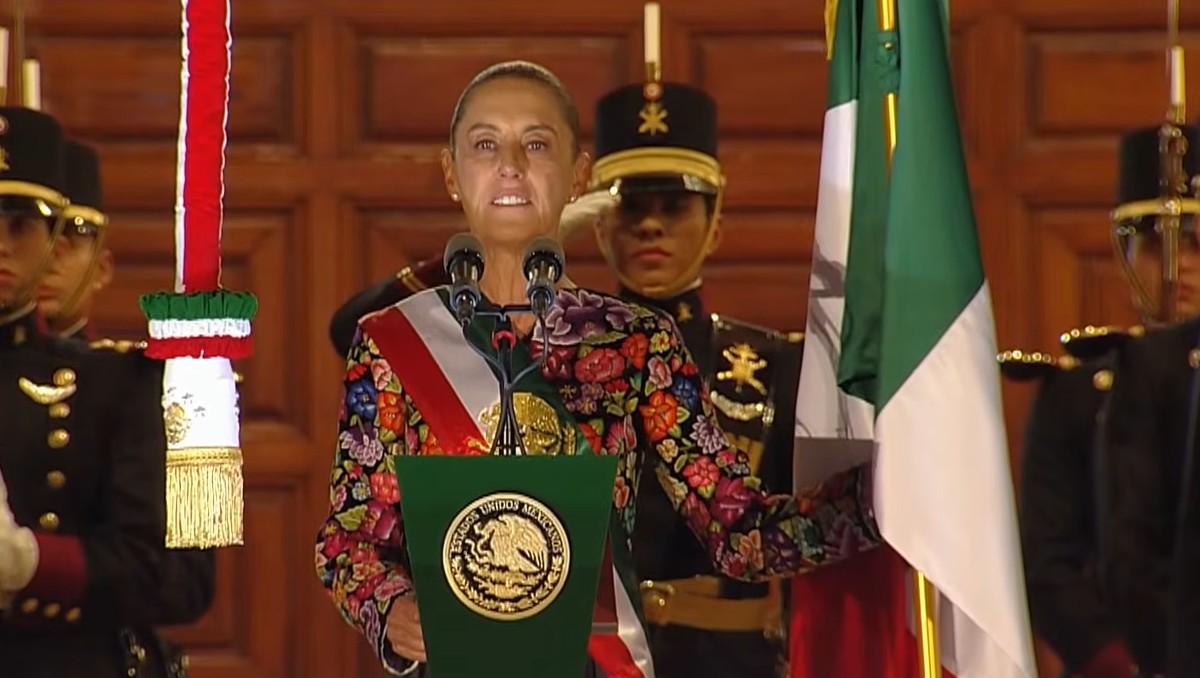 Claudia Sheinbaum durante segundo Grito de Independencia 2026 | Captura de pantalla