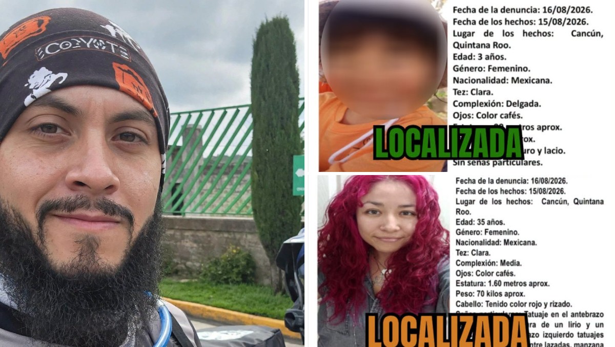 Iván Mondragón dio un aventón a su amiga y su hija, quienes tenían reporte de desaparición. | Foto: Especial