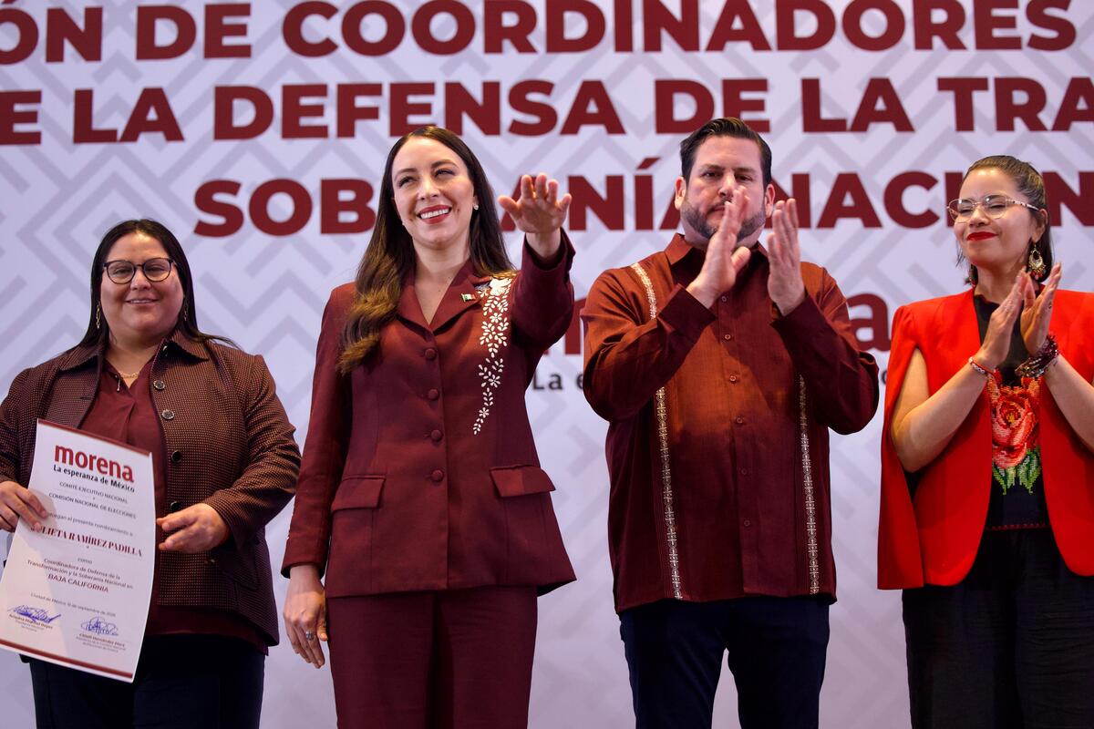 Julieta Ramírez rindió protesta como coordinadora de Morena en Baja California para las elecciones 2027. | Foto: Especial