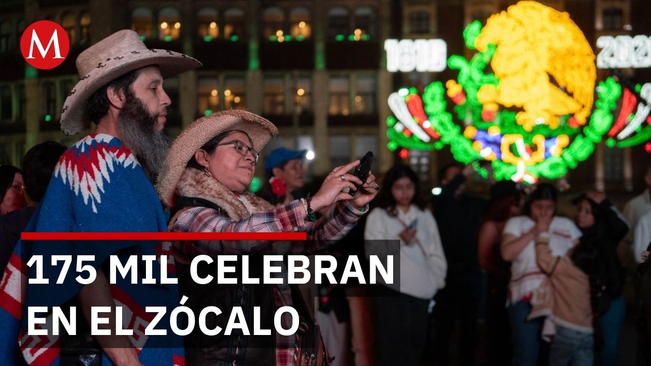 175 mil personas celebran Independencia en el Zócalo con Claudia Sheinbaum e Intocable