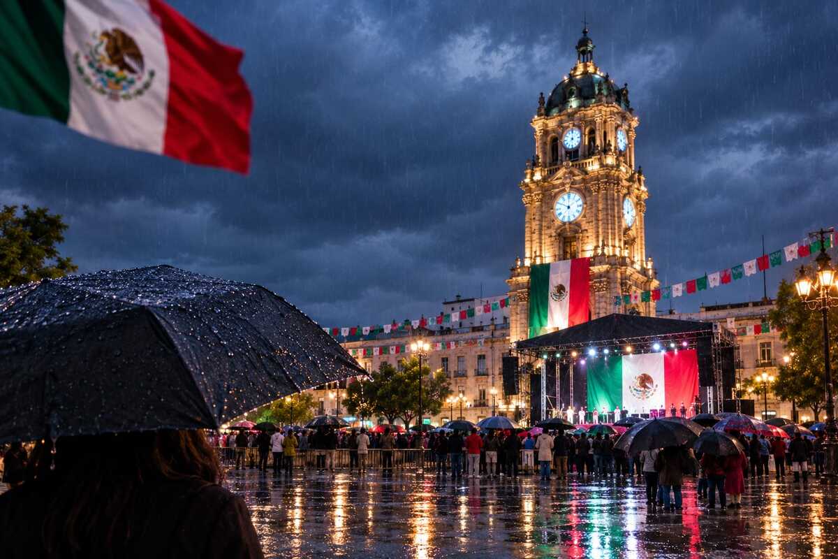 Pronóstico de lluvias Hidalgo para el martes 15 de septiembre. (Imagen generada con IA)