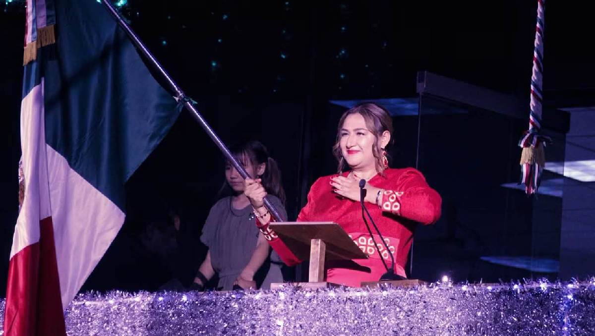 La alcaldesa Nancy Núñez encabezó el Grito de Independencia en Azcapotzalco. | Especial