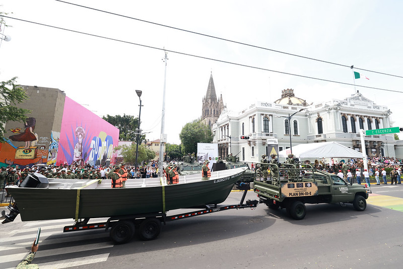 Desfile Cívico-Militar  en Guadlajara. (Cortesía Gobierno de Jalisco)