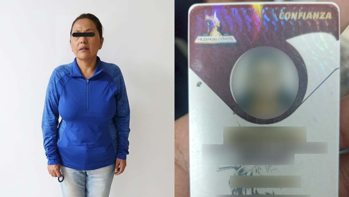 La exservidora pública fue detenida por fraude en la colonia Agua Azul. | Foto: Policia Nezahualcóyotl