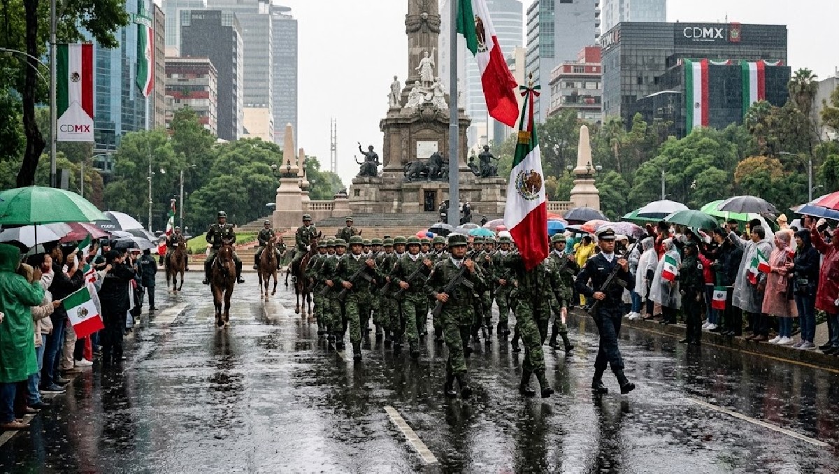Lluvia durante Desfile Militar en CdMx | IA Discover