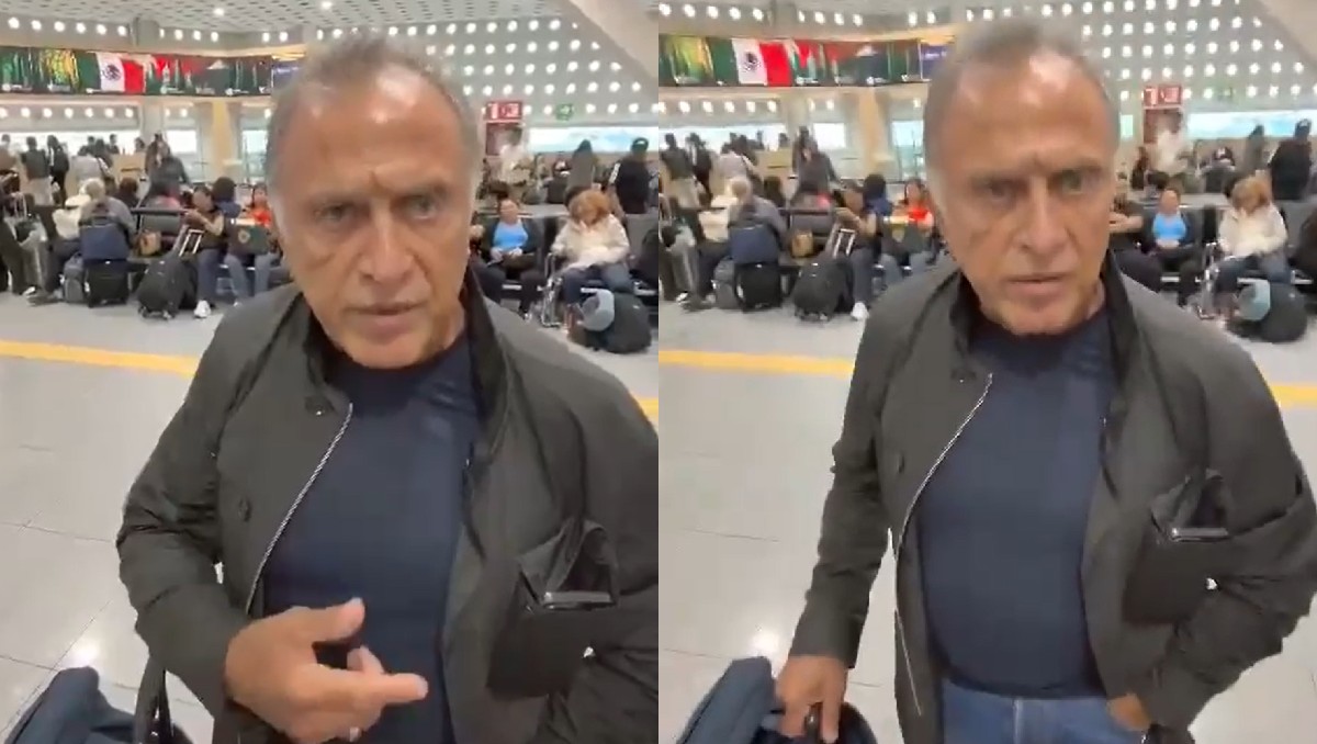 Miguel Ángel Yunes fue interceptado en el aeropuerto capitalino. | Especial